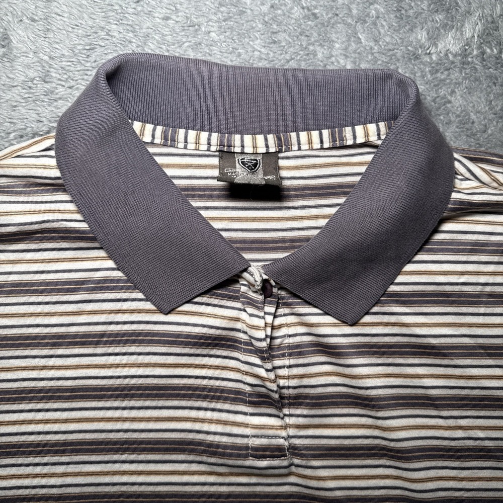 Nike Golf Short Sleeve Striped (Grey/Yellow/White) Polo Shirt Boys SZ L (12-14)